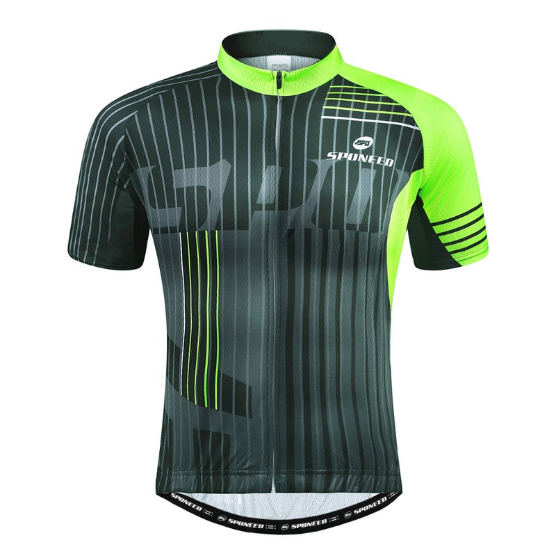 sponeed Men Bike Jerseys with Pockets Cycling Padded Tights Cycle Underwear Black Green US XXL - Image 2